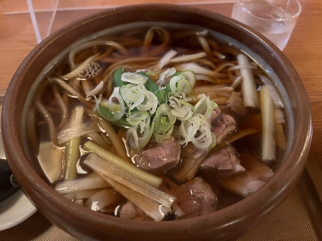 矢打蕎麦の鴨南そば