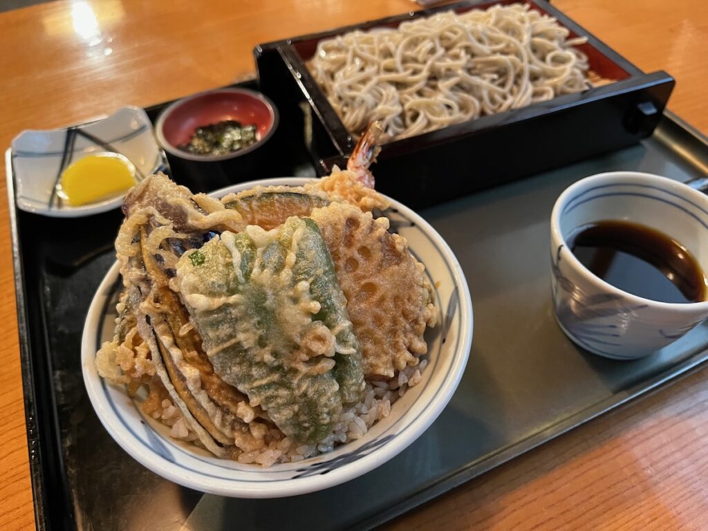 栗城の天丼セット