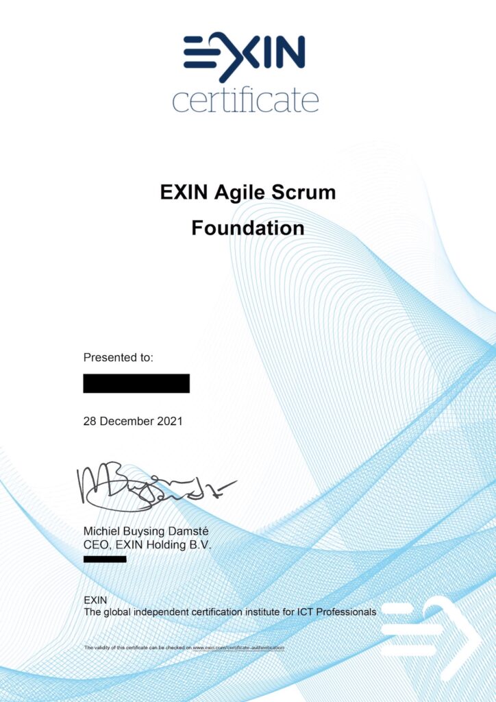 EXIN Agile Scrum Foundation