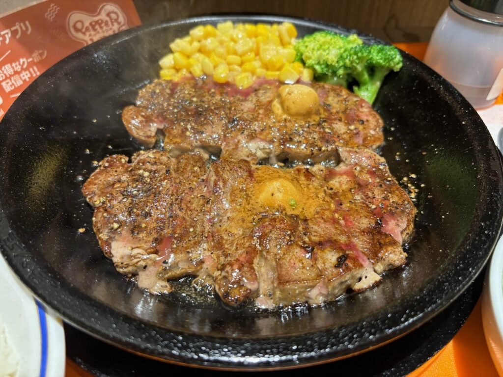 ペッパーランチ環七西瑞江店のサーロインペッパーステーキ（肉ダブル）
