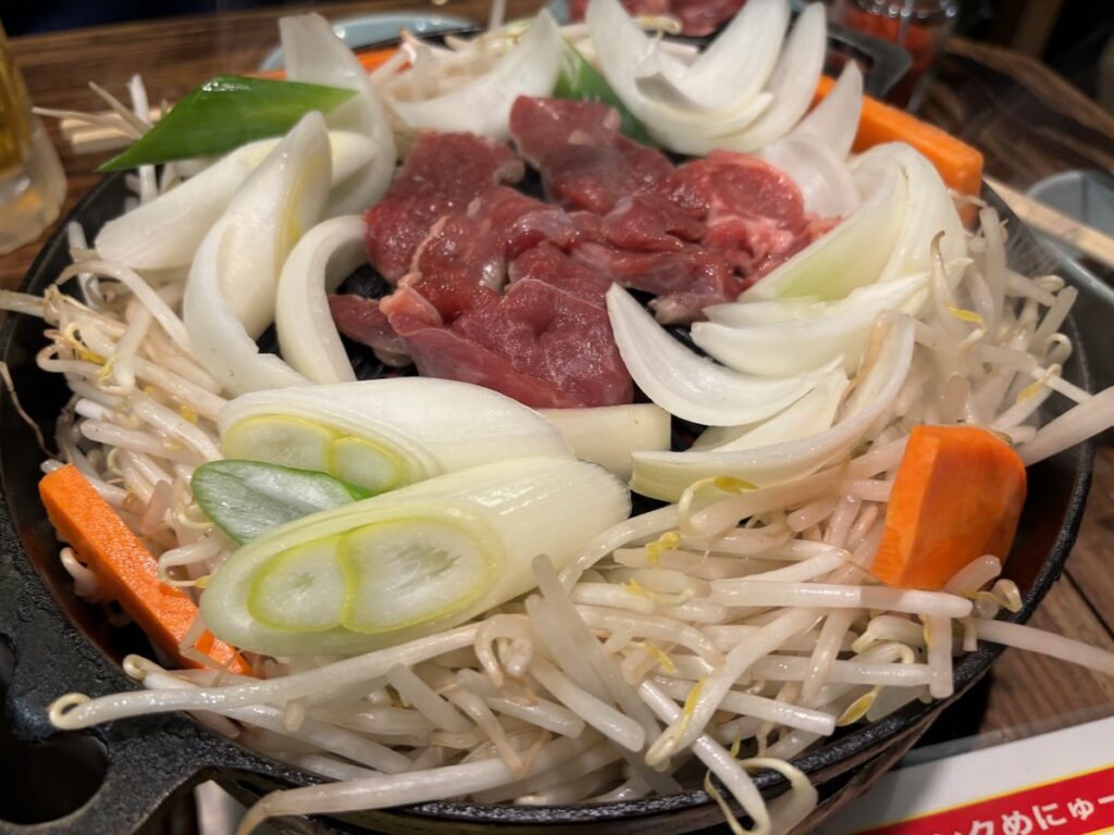 元祖さっぽろジンギスカン金の羊葛西店のラム肉ジンギスカン