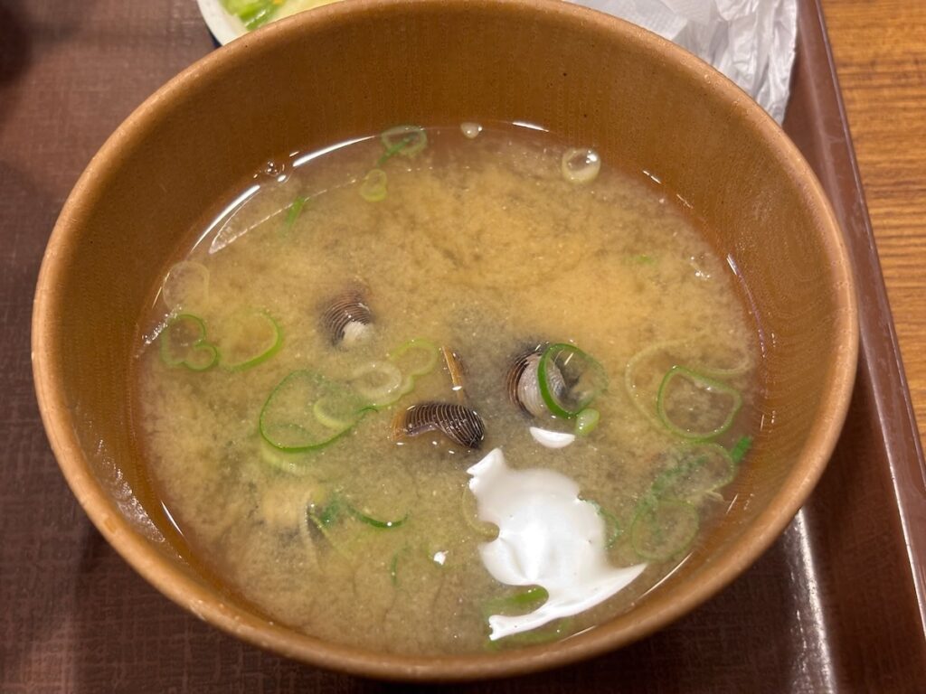 すき家一之江駅前店のしじみ汁
