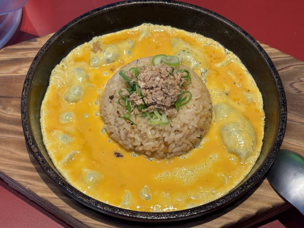 丸源ラーメン江戸川鹿骨店の鉄板玉子チャーハン