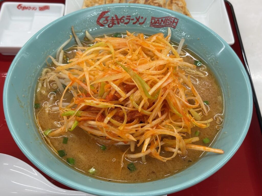 くるまやラーメン宇喜田店のねぎ味噌ラーメン