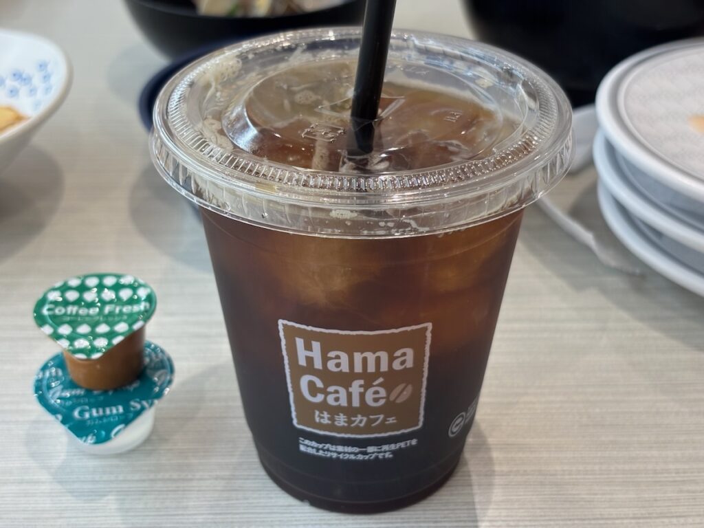はま寿司江戸川松江店のアイスコーヒー