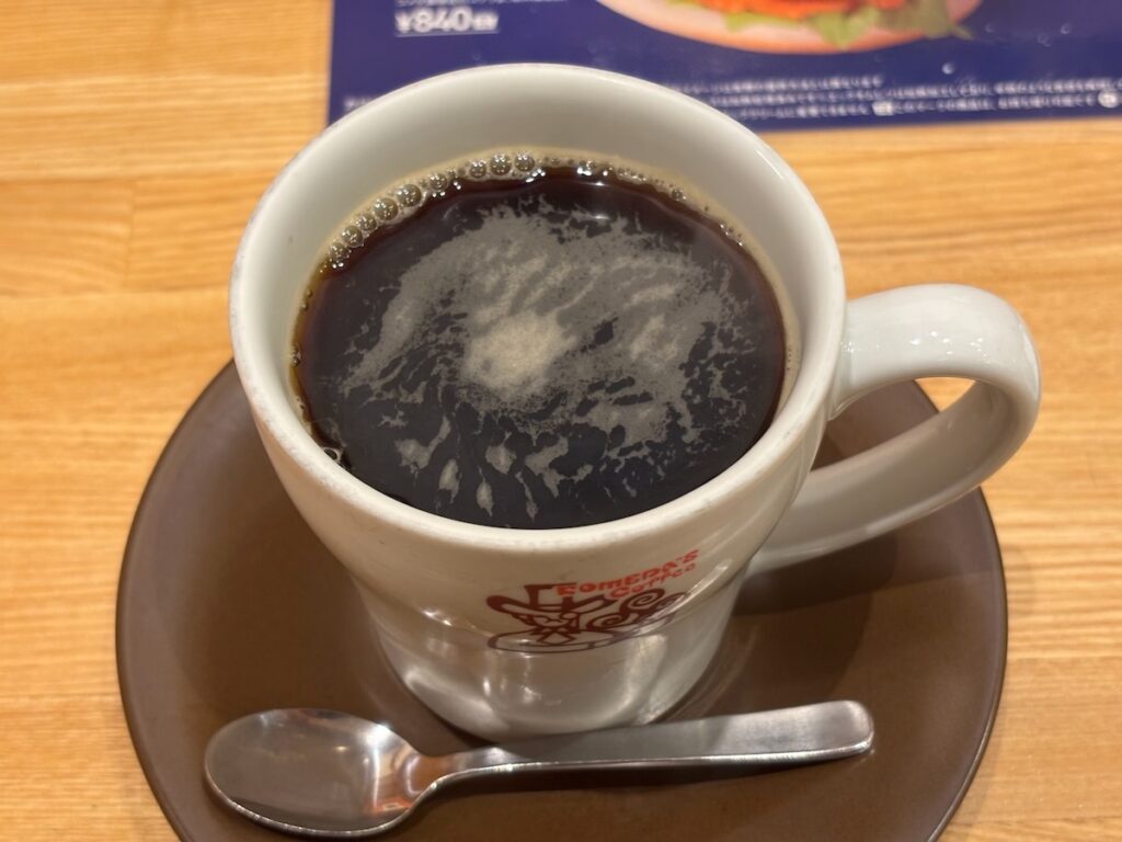 コメダ珈琲店一之江駅前店のたっぷりアメリカン