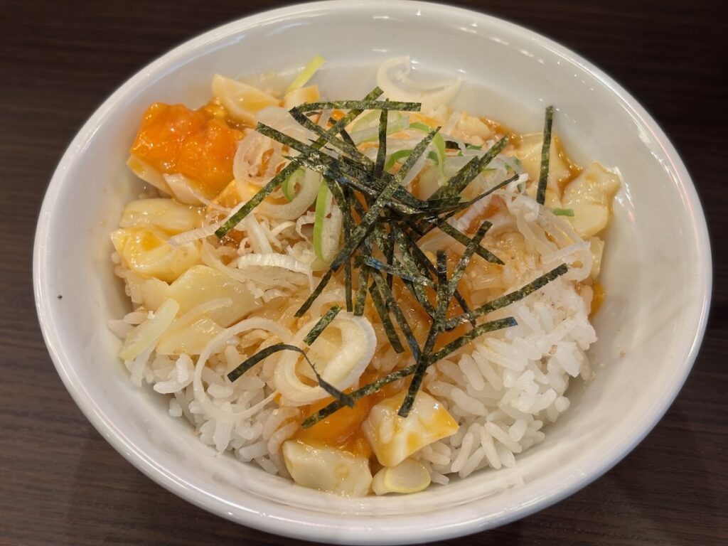 麺屋武士道一之江店の超！卵かけご飯