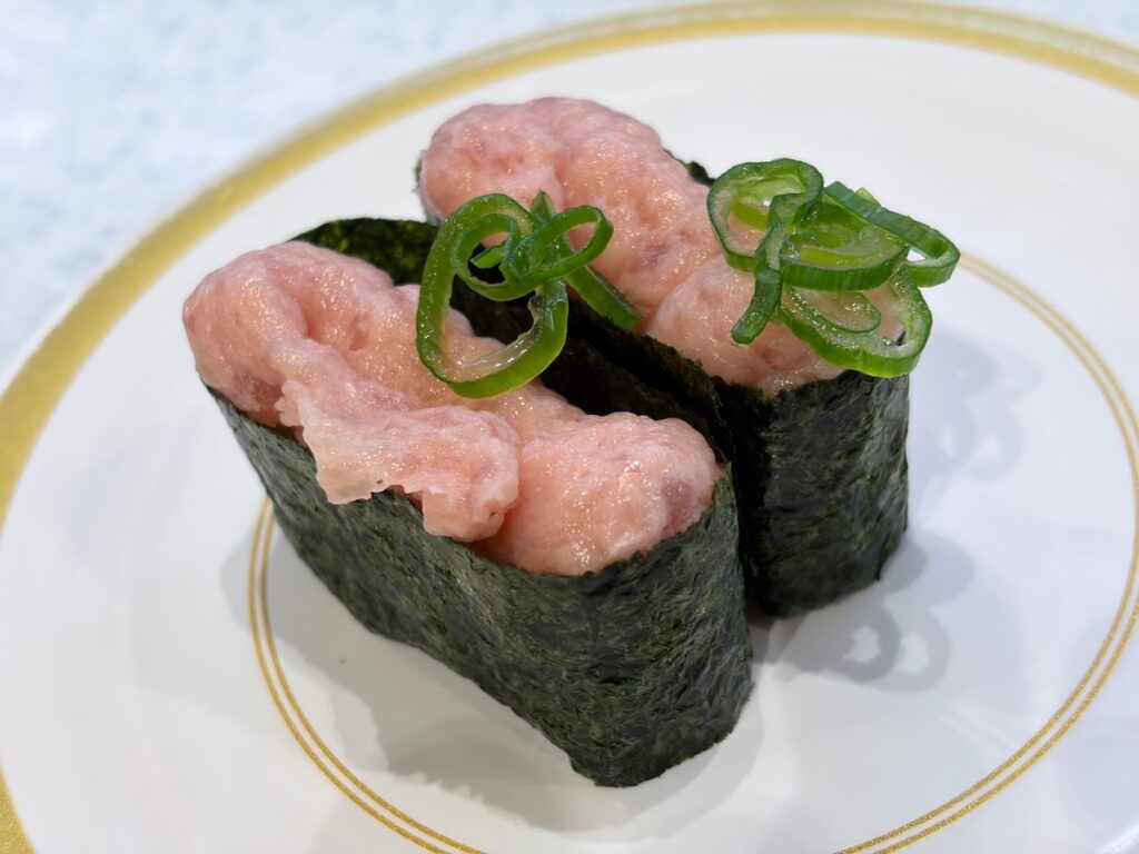 かっぱ寿司市川東大和田店のねぎとろ軍艦