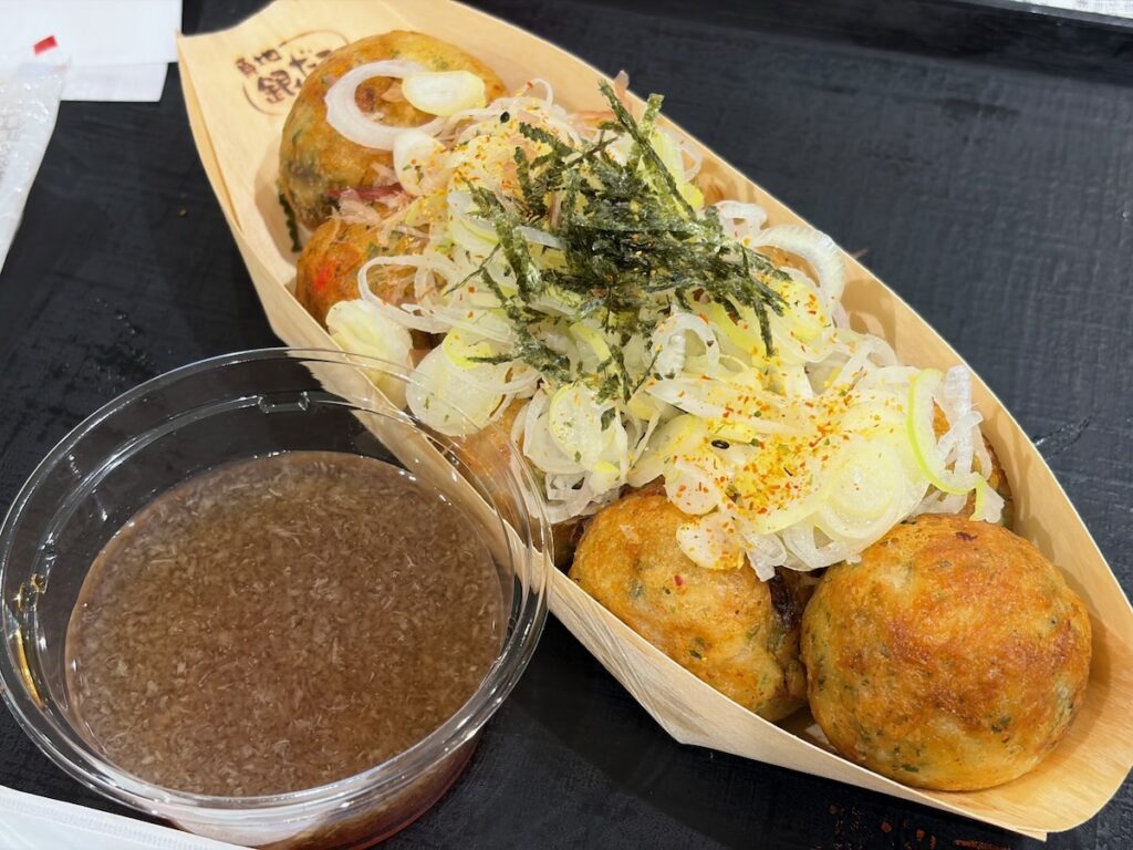 築地銀だこニッケコルトンプラザ店のさっぱりおろし天つゆねぎだこ