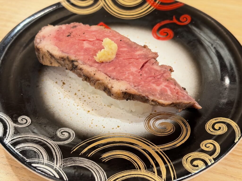 回転寿しトリトン東京スカイツリータウン・ソラマチ店の和牛肉寿司極みザブトン