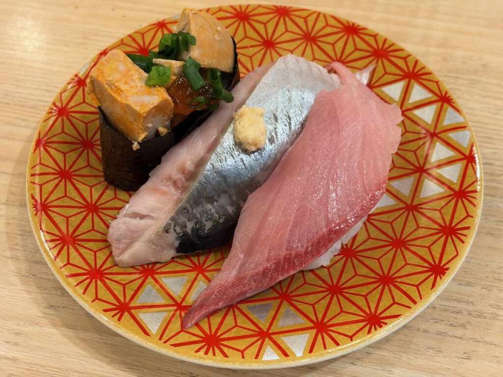 回転寿しトリトン東京スカイツリータウン・ソラマチ店の冬の味覚3種盛り