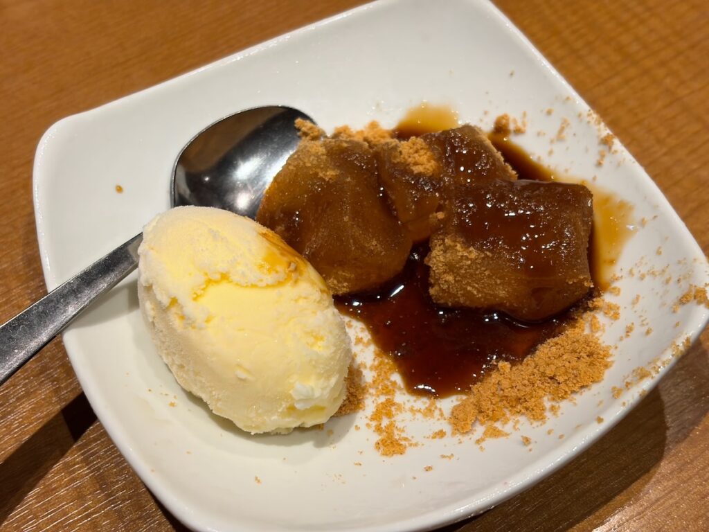 しゃぶしゃぶ温野菜瑞江店のわらび餅アイス