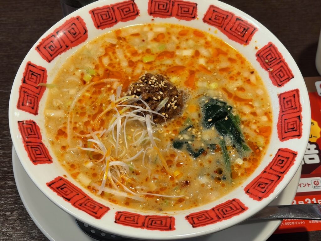 バーミヤン一之江駅前店の濃厚担々麺