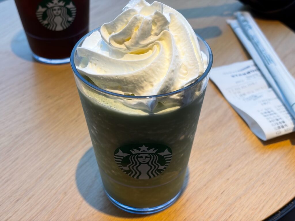 スターバックスコーヒー我孫子店の抹茶クリームフラペチーノ