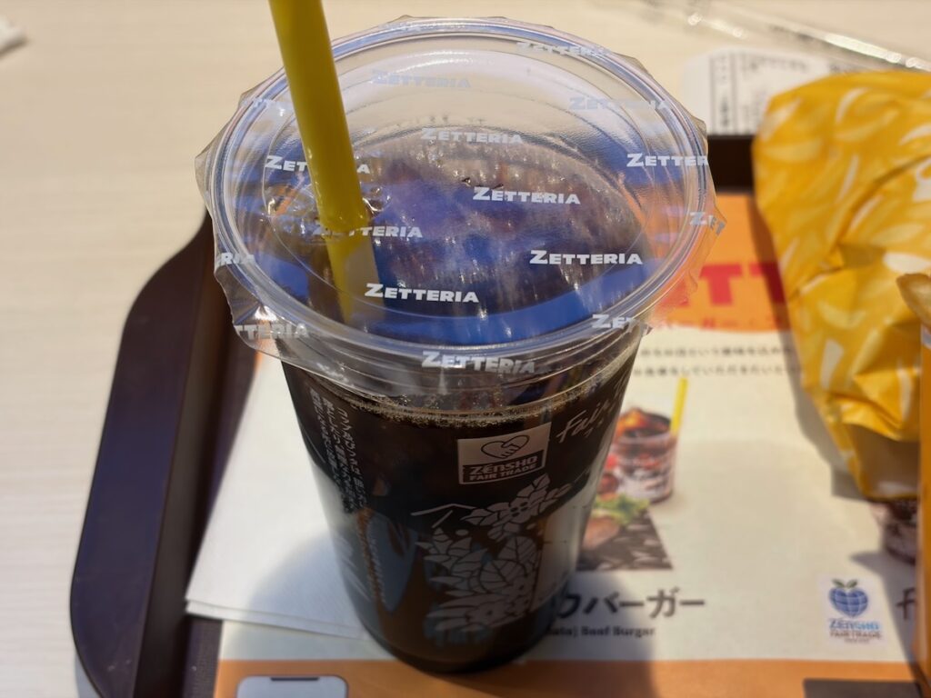 ゼッテリア瑞江駅前店のアイスコーヒー