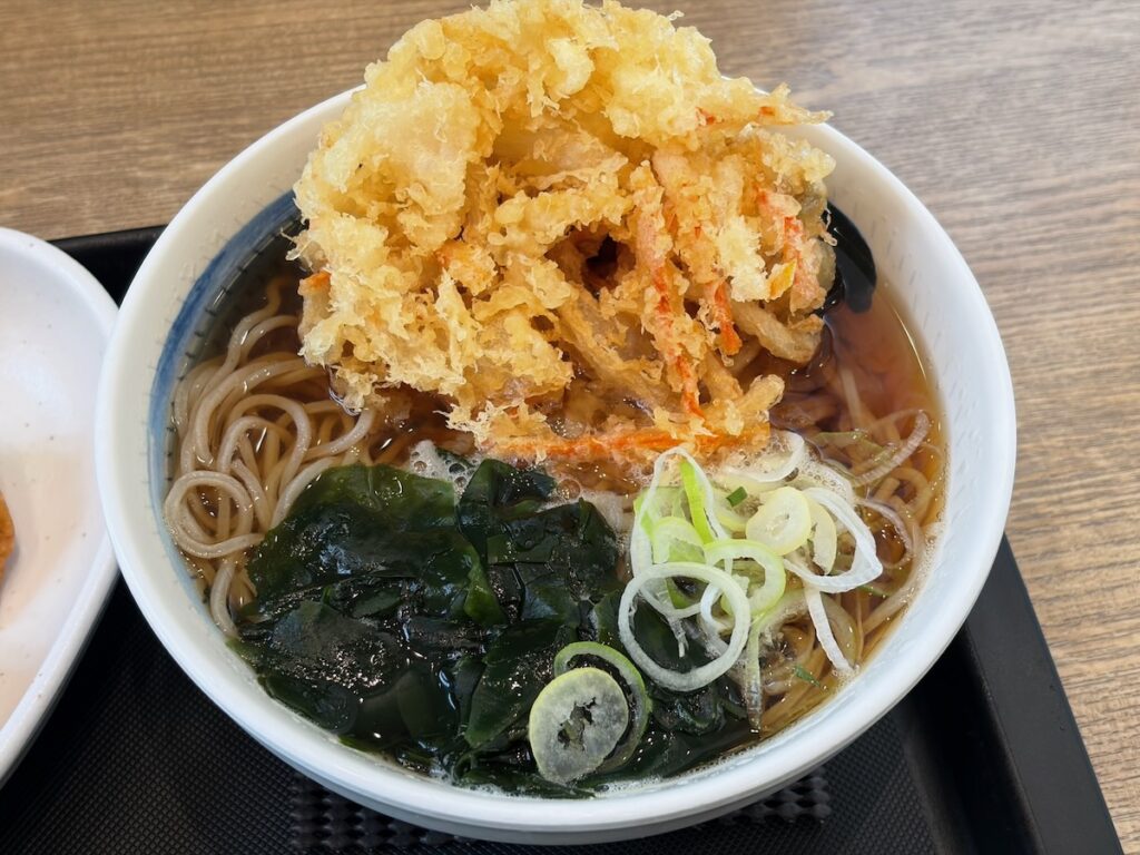 しぶそば市が尾店のかき揚げそば