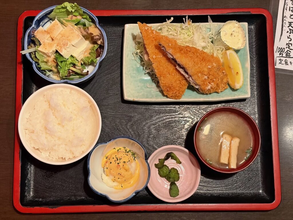 はなの舞一之江店のアジフライ定食