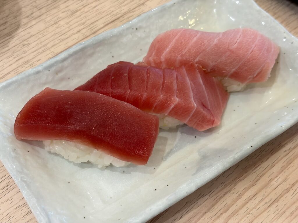 南房総やまと寿司篠崎店のレッド・スリー【まぐろ3貫】