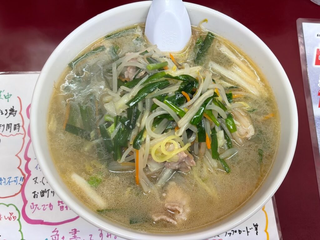 とんぼ亭のタンメン