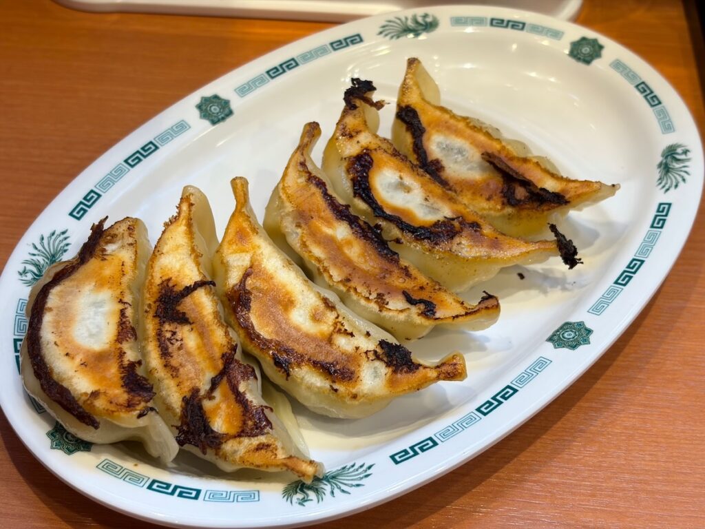 日高屋船堀南口店の餃子(6個)