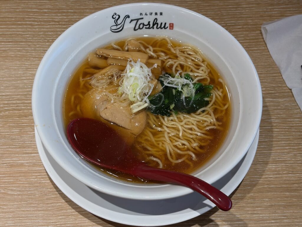 れんげ食堂Toshu船堀店の醤油ラーメン