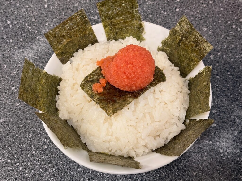 ハッスルラーメンホンマ篠崎店ののり明太子飯